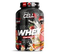 Procell Proteinas Whey Advanced 2kg (Fresi Suisse) Zero Azúcar, 21g de Proteina, 66 Servicios Whey Protein Concentrado y Aislado de Suero - Proteinas para Masa Muscular en Polvo para Batidos