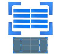 Proces Marcadores De Cancha De Pickleball - Kit De Marcado De Líneas De Cancha Marcadores De Tiro | Accesorios Antideslizantes Para Deportes De Tenis, Portátiles, Para Entrada, Escuela, Gimnasio, Parq