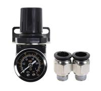 Procesador de aire AR2000-02 G1/4 '', separador de agua y aceite de aire, regulador de válvula de alivio de presión, filtro de compresor de aire(W-PC12-2-Black)