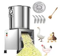 Procesador de alimento para aves de corral comercial con 4 cuchillas, cortador triturador de acero inoxidable de alta resistencia, 3500 RPM, corte rápido para una alimentación eficiente de pollos y