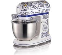 Ariete 1588 Amasadora Planetaria - Pan, pizza y postres - 7 Velocidades - 3 Batidores - 5,5 Litros - Acero Inoxidable - 2400 Vatios