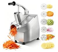 Procesador De Alimentos Comercial, Cortador De Verduras Eléctrico De 550 W Con 6 Cuchillas.