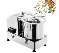 Procesador de alimentos comercial de 1800 W para carne y verduras, de acero inoxidable de 6/9/12 L con velocidad ajustable, molinillo eléctrico para verduras, granos y frutos(9L)