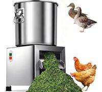 Procesador de alimentos comercial de 2500 W, cortador triturador de verduras de acero inoxidable de 350 RPM, 1100-1300 KG/H, para procesamiento de alimentos para aves de corral