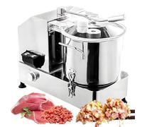 Procesador de alimentos comercial de velocidad ajustable 6L/9L/12L, picadora de carne de acero inoxidable con cuchilla en S para restaurantes y elaboración de rellenos en casa 12L