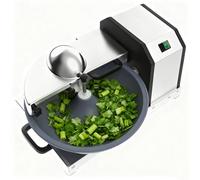 Procesador de alimentos comercial, picadora de carne eléctrica de alta resistencia con velocidad de cuchilla de 1500 RPM, tazón de 5 L, picadora de verduras comercial, mezcladora de alimentos.