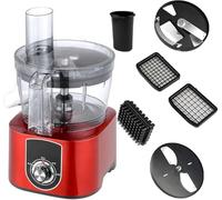 Procesador de alimentos comerciales de 600W, Dicer de vegetales eléctrico de 7 litros con 2 cabezas de corte, ajuste de 2 velocidades, cortando mezclas de amasado de amasado para batir queso, corte
