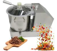 Procesador de alimentos, picadora de carne eléctrica, cortadora de verduras comercial de acero inoxidable, 6/9/12/15 l, rebanadora de carne, licuadora, picadora para cocinas comerciales.,9L