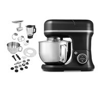 Procesador de alimentos universal MEDION 3 en 1 (digital, 1.200 vatios, 8 niveles, mezclar amasar batir mezclar picadora, bol para preparar helados, pantalla táctil digital, MD18430) negro