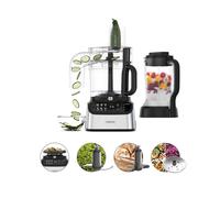 Kenwood MultiPro OneTouch FDM73.480SS - Robot de cocina compacto y batidora de pie, 6 accesorios, 6 programas automáticos, velocidad variable y función de pulso, báscula integrada, 1000 W, color