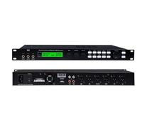 Procesador de audio digital profesional con reverberación digital DSP y antiaullidos, soporta salida de 5.1 canales y 3 canales de micrófono para uso en escenario y rendimiento