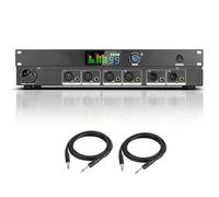 Procesador de audio supresor de retroalimentación con pantalla de alta definición, 3 modos adaptativos, ajuste de volumen del micrófono y cambio de frecuencia para KTV y conferencias de escenario