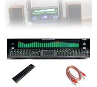 Procesador de ecualizador de audio digital de 31 bandas con control remoto y cable de audio, soporte Bluetooth, gráficos estéreo para el hogar y el estudio