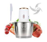 Procesadores de alimentos con asa, picadora de carne de 12 tazas con cuenco de acero inoxidable de 500 W, procesadores eléctricos de alimentos, 3 velocidades, 1 pieza 4 espátulas para alimentos de