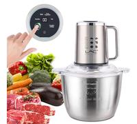Procesadores de alimentos de 3 litros con pantalla táctil, picadora de carne y verduras con cuenco de acero inoxidable, 1 pieza de 4 espátulas para alimentos de bebés, carne, verduras, frutas