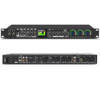 Procesamiento de efectos de audio digital profesional LX9, preefectos de karaoke, procesador de audio del sistema de eco de audio (negro)