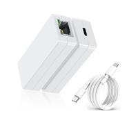 Procet Adaptador convertidor PoE USB C, Fuente de alimentación IEEE802.3af de 5 V y 10 W PoE a USB C y Transferencia de Red de 100 Mbps para tabletas, Puntos de Venta y señalización Digital