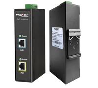 PROCET DIN Rail PoE Inyector 30W IEEE802.3at/ PoE+ Injector Industrial Ethernet Gigabit 1000Mbps, PoE 6KV Protección, de -40℃ a 65℃, para Cámara IP, Punto de Acceso, PT-PSE105G-E