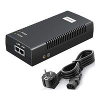 PROCET - Inyector PoE de 90 W 55 V CC Gigabit 10G PoE, IEEE802.3bt PoE++, 0 ℃ a 40 ℃, puertos AC+PoE, protección contra sobretensiones para cámaras IP, AP inalámbrico, IoT