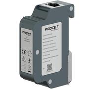 PROCET - Protector de sobretensiones industrial DIN PoE IEEE802.3af/at/bt/PoE++ Gigabit PoE 10KV Ethernet supresor de sobretensiones RJ45, -40 ℃ a 85 ℃, carcasa de aleación de zinc
