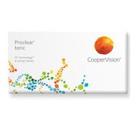 Proclear Toric Lentes de contacto tóricas mensuales, R 8.8, D 14.4, 0 dioptría, cilindro -1.25, eje 160-6 lentillas