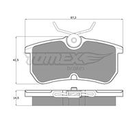 TOMEX brakes TX 12-18 Juego de pastillas de freno