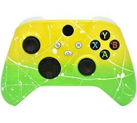 ProControllers LLC Controlador personalizado con aerógrafo de mano compatible con Series X/S y One (Series X/S Amarillo y Verde Blanco Goteo)