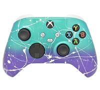 ProControllers LLC Controlador personalizado con aerógrafo de mano compatible con Series X/S y One (Series X/S morado y verde azulado)