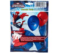 Procos 81536 Ultimate Spider Man Globos Impresos, Azul/Rojo, Talla única, 8 unidades