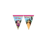 Procos 86563 - Guirnalda de banderines de Masha y el Oso, 2,3 m, multicolor