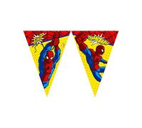 Procos 86675 - Guirnalda de banderillas Ultimate Spider Man Power, 2,3 m, Rojo/Azul/Amarillo
