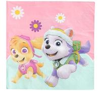 Procos 90277 - Servilletas Paw Patrol-Skye & Everest (20 Unidades), Color Rosa y Verde