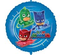 Procos 93037 93037 - Globo de aluminio de PJ Masks (46 cm, helio, aire, decoración de cumpleaños, fiestas, multicolor)