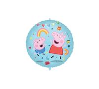 Procos 93038 Peppa Pig - Globo de aluminio (tamaño 46 cm, helio, aire, cumpleaños, decoración, fiesta)