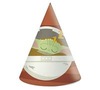 Procos 93135 - Sombrero de fiesta mandaloriano, 6 unidades, tamaño 16 x 12 cm, regalo para invitados, carnaval, cumpleaños, fiesta temática
