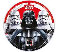 Procos 93440 - Platos de fiesta de Star Wars Final Battle, tamaño 23 cm, 8 unidades, desechables de papel, para cumpleaños infantil, vajilla de fiesta, FSC® Mix