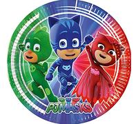 Procos 93441 PJ Masks - Platos de fiesta (23 cm, 8 unidades, papel desechable), diseño de PJ Masks