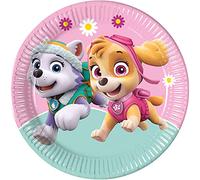 Procos 93442 - Platos desechables de papel para fiestas (23 cm, 8 unidades), diseño de Skye y Everst