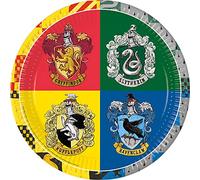 Procos 93451 - Platos de fiesta de Harry Potter, tamaño 23 cm, 8 unidades, desechables de papel, para cumpleaños infantil, vajilla de fiesta, FSC® Mix