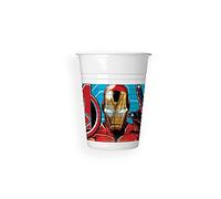 Procos 93553 Mighty Avengers - Vasos de fiesta (8 unidades, 200 ml, plástico), diseño de Los Vengadores