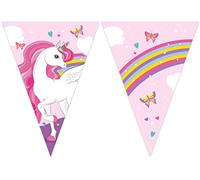 Procos 93763 - Banderines de Unicornio arcoíris de Colores FSC®, decoración Colgante, Guirnalda de cumpleaños, Fiesta temática