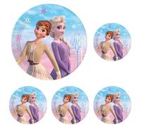 Procos 93838 Frozen 2 Wind Spirit - Platos desechables (23 cm, 8 unidades, FSC® Mix, platos de cartón, cumpleaños, fiestas temáticas) (Paquete de 5)
