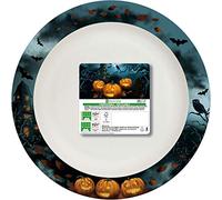 Procos 94304 94304 - Platos desechables (diámetro: 24 cm, 8 unidades), diseño de Halloween, multicolor