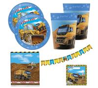 Procos- Baustelle Set de Fiesta de Varias Piezas, Multicolor, Desconocido (10215301DY)