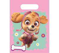 Procos Bolsas de Fiesta Paw Patrol Skye & Everest, 6 Unidades, Dibujo Animado, Color Rosa, Verde, 1 stück (6er Pack) (10067630)