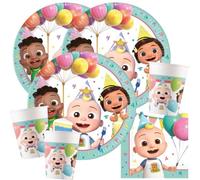 Procos Cocomelon - Kit de fiesta (52 piezas, para 16 niños)