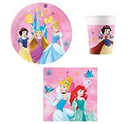Procos DY10273861 - Princess Live Your Story Party Set Pequeño, Platos, servilletas y Tazas, decoración de Mesa, decoración de cumpleaños