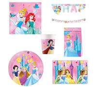 Procos DY10273862 - Princess Live your Story Party Set Grande, platos, servilletas, vasos, mantel, bolsas, banderola, decoración de mesa, decoración de cumpleaños