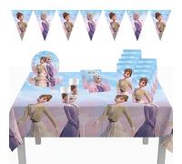 Procos DY10273863 - Frozen II Wind Spirit Party Set Grande, platos, servilletas, vasos, mantel, bolsas, banderola, decoración de mesa, decoración de cumpleaños