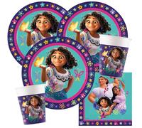 Procos Encanto - Juego de 36 platos de papel, vasos de papel, servilletas para cumpleaños infantiles